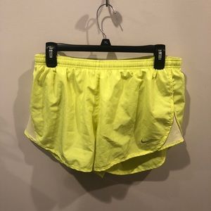 Nike running shorts- neon yellow